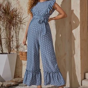 Maternity Polka Dot Jumpsuit